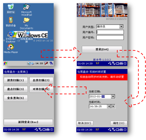 智能倉儲系統(tǒng)手持機操作界面