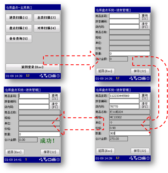 智能倉儲系統(tǒng)手持機操作界面